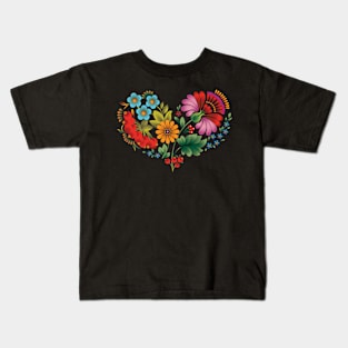 Floral heart Kids T-Shirt